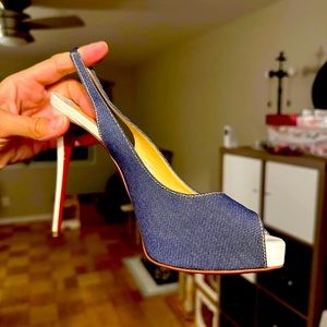 Brand new authentic denim Louboutins